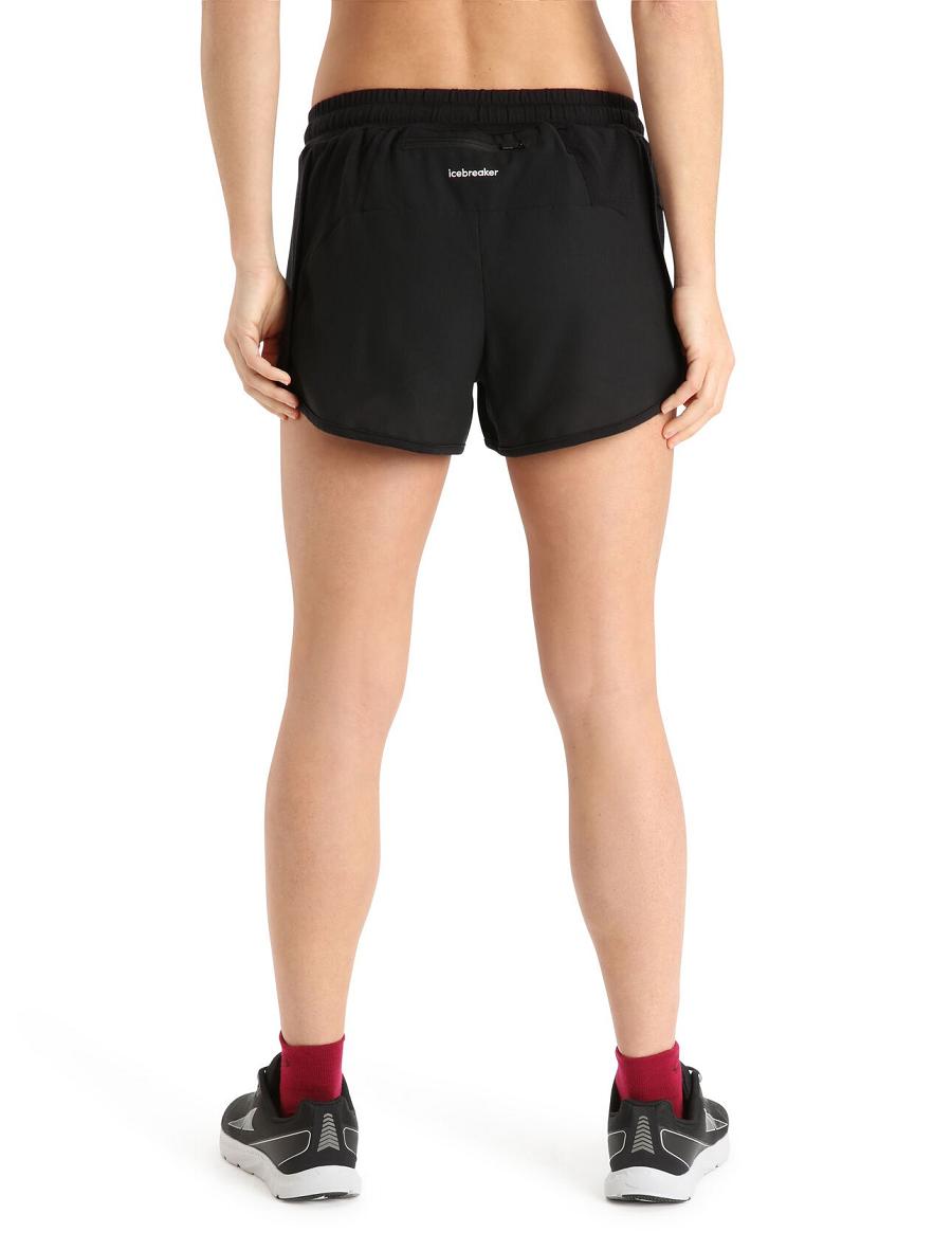 Black Women's Icebreaker ZoneKnit™ Merino Shorts | USA 1505LISH